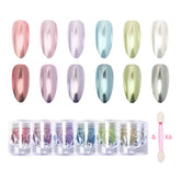 6 Colors Mirror Metallic Chrome Powder Set - Morandi